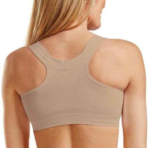Carefix Women's Bella Front Closure Comfort Sleep Bra Beige Sz XL - Picture 3 of 6